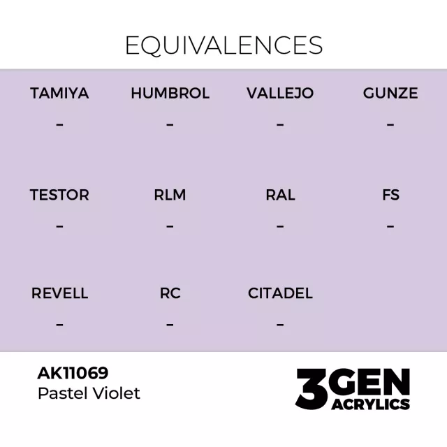 AK 3Gen (Pastel Violet - Pastel) - farba bazowa, pastelowy fiolet - AK-Interactive