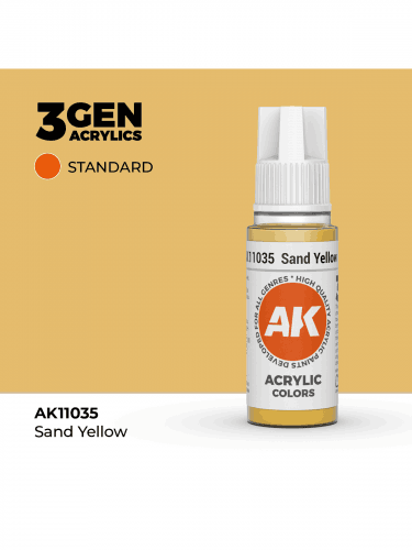 AK 3Gen (Sand Yellow - Acrylic) - farba bazowa, piaskowo-żółty