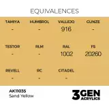 AK 3Gen (Sand Yellow - Acrylic) - farba bazowa, piaskowo-żółty - AK-Interactive