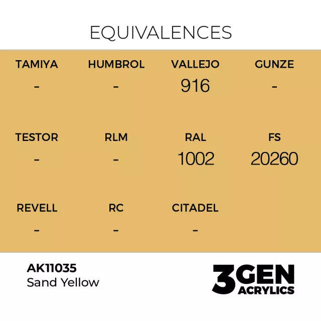 AK 3Gen (Sand Yellow - Acrylic) - farba bazowa, piaskowo-żółty - AK-Interactive