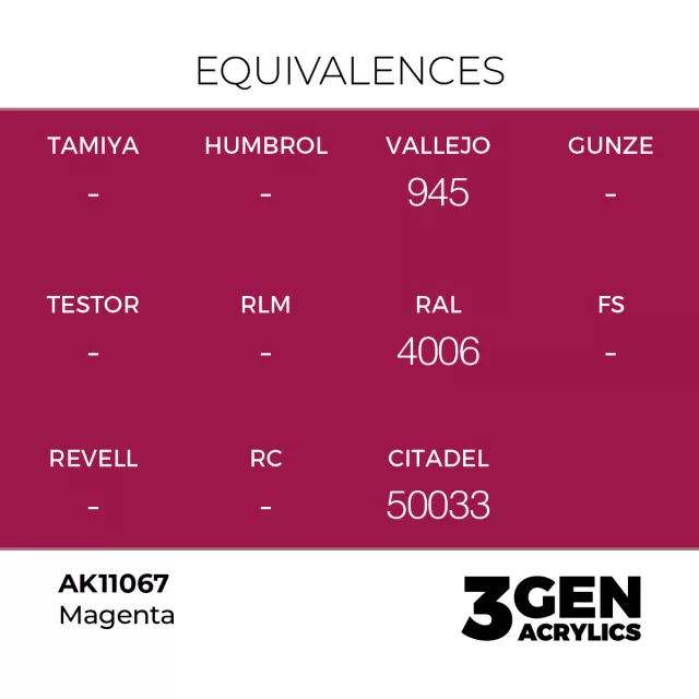 AK 3Gen (Magenta - Acrylic) - farba bazowa, purpurowy - AK-Interactive