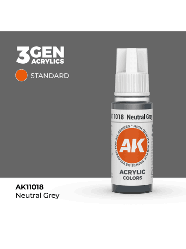 AK 3Gen (Neutral Grey - Acrylic) - farba bazowa, szary
