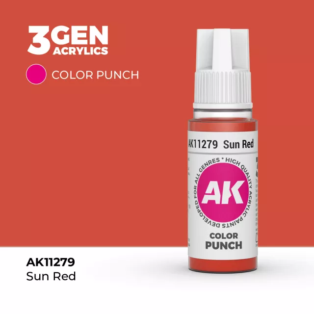 AK 3Gen (Sun Red - Punch) - farba bazowa, słoneczna czerwień - AK-Interactive