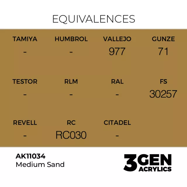 AK 3Gen (Medium Sand - Acrylic) - farba bazowa, średni piaskowy - AK-Interactive