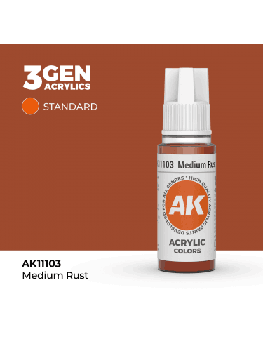 AK 3Gen (Medium Rust - Acrylic) - farba bazowa, średniordzawy