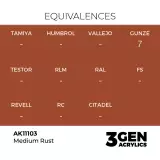 AK 3Gen (Medium Rust - Acrylic) - farba bazowa, średniordzawy - AK-Interactive