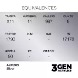 AK 3Gen (Silver - Metallic) - farba bazowa, srebrny - AK-Interactive