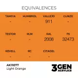 AK 3Gen (Light Orange - Acrylic) - farba bazowa, jasnopomarańczowy - AK-Interactive