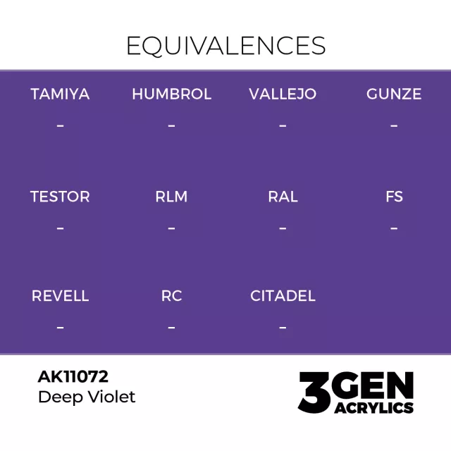 AK 3Gen (Deep Violet - Intense) - farba bazowa, głęboki fiolet - AK-Interactive
