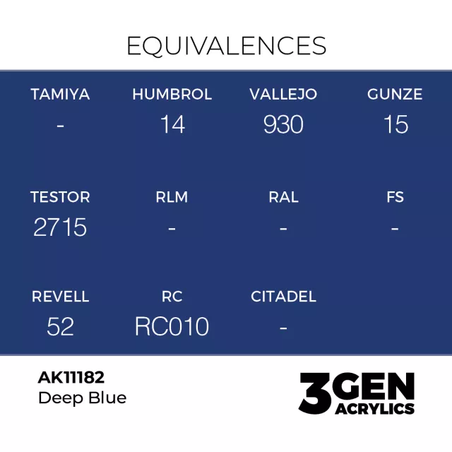 AK 3Gen (Deep Blue - Intense) - farba bazowa, nasycony niebieski - AK-Interactive