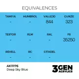 AK 3Gen (Deep Sky Blue - Acrylic) - farba bazowa, nasycony błękit nieba - AK-Interactive