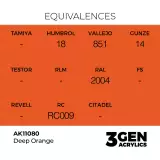 AK 3Gen (Deep Orange - Intense) - farba bazowa, nasycony pomarańczowy - AK-Interactive