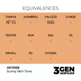 AK 3Gen (Sunny Skin Tone - Acrylic) - farba bazowa, ciepły odcień skóry - AK-Interactive