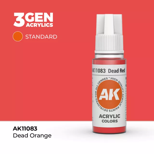 AK 3Gen (Dead Red - Acrylic) - farba bazowa, zgaszona czerwień - AK-Interactive