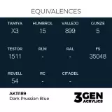 AK 3Gen (Dark Prussian Blue - Acrylic) - farba bazowa, ciemny błękit pruski - AK-Interactive