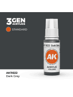 AK 3Gen (Dark Grey - Acrylic) - farba bazowa, ciemnoszary
