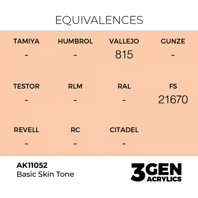 AK 3Gen (Basic Skin Tone - Acrylic) - farba bazowa, podstawowy odcień skóry - AK-Interactive