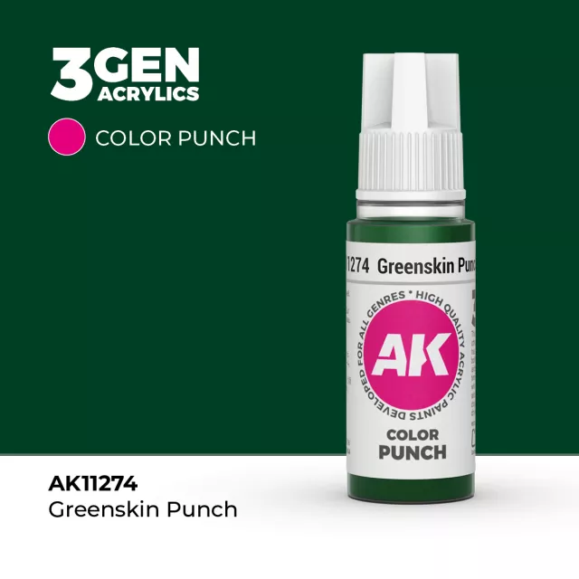 AK 3Gen (Greenskin Punch - Punch) - farba bazowa, skóra orka - AK-Interactive