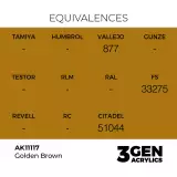 AK 3Gen (Golden Brown - Acrylic) - farba bazowa, złocistobrązowy - AK-Interactive