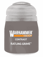 Warhammer Colour Contrast Paint (Ratling Grime) - szary
