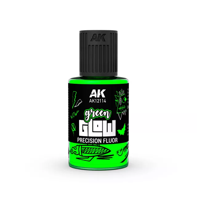 Farba kryjąca AK - Green Glow Precision Fluor (zielona) - AK-Interactive