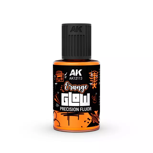 Farba kryjąca AK - Orange Glow Precision Fluor (pomarańczowa) - AK-Interactive
