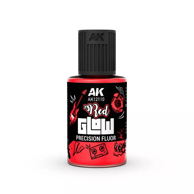 Farba kryjąca AK - Red Glow Precision Fluor (czerwona) - AK-Interactive