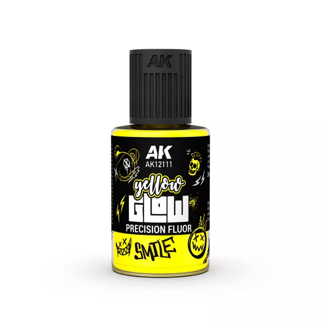 Farba kryjąca AK - Yellow Glow Precision Fluor (żółta) - AK-Interactive