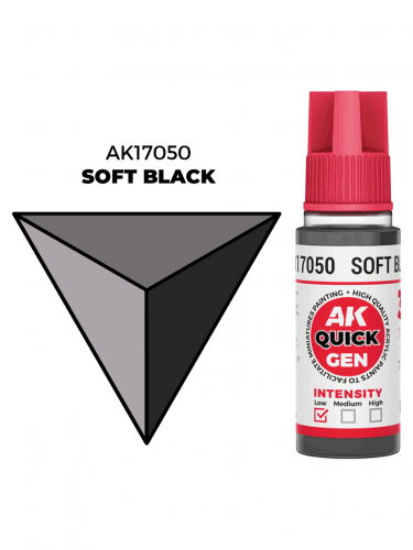 AK Quick Gen (Soft Black) - farba kontrastowa, delikatna czerń