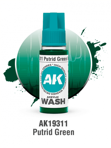 AK Wash (Putrid Green) - farba cieniująca, zgniłozielona