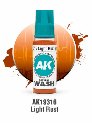 AK Wash (Light Rust) - farba cieniująca, jasna rdza