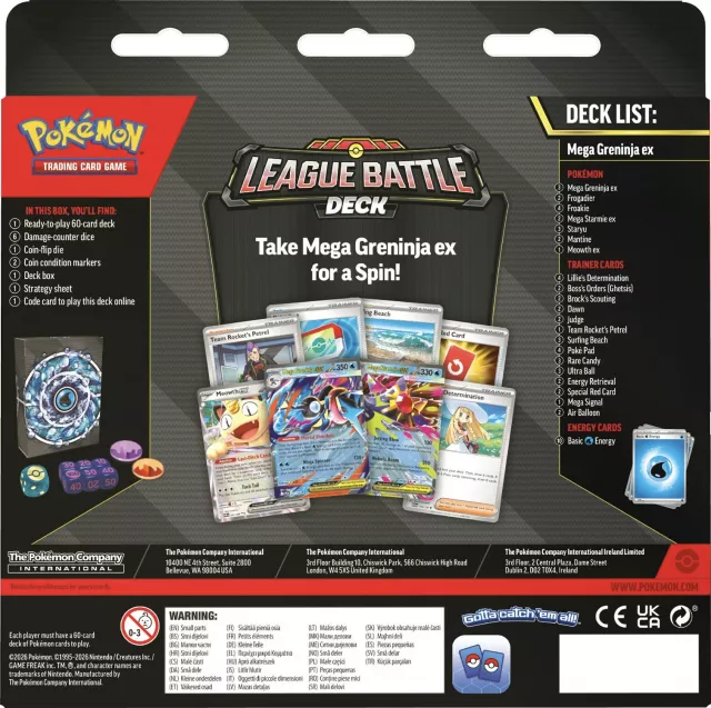 Gra karciana Pokémon TCG: Mega Greninja ex League Battle Deck - Kolekcjonerska gra karciana TCG