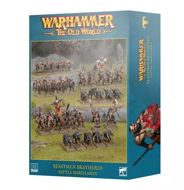 Warhammer The Old World - Beastmen Brayherds - Battle March Army (52 figurki) - Warhammer: Old World