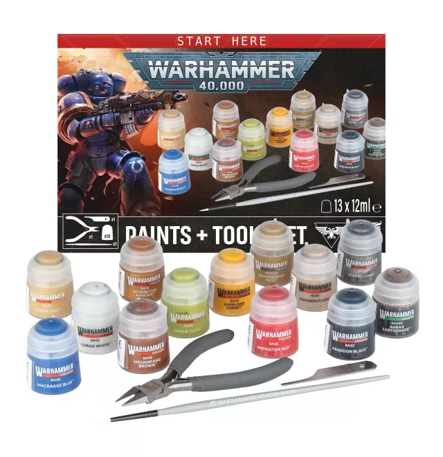 Warhammer 40,000 - Paints + Tools Set - Gra planszowa