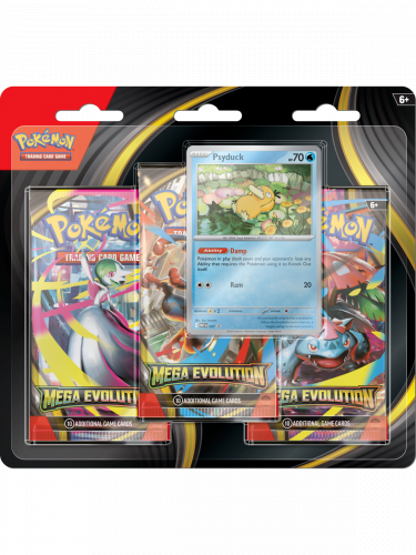 Gra karciana Pokémon TCG: Mega Evolution 3-Pack Blister booster (Psyduck)