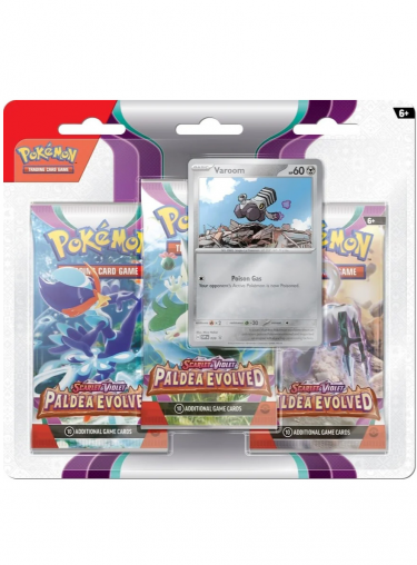 Gra karciana Pokémon TCG: Scarlet & Violet - Paldea Evolved 3-Pack Blister booster (Varoom po polsku)