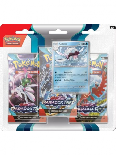 Gra karciana Pokémon TCG: Scarlet & Violet - Paradox Rift 3-Pack Blister booster (Cetitan)