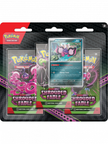 Gra karciana Pokémon TCG: Scarlet & Violet - Shrouded Fable 3-Pack Blister booster (Pecharunt)