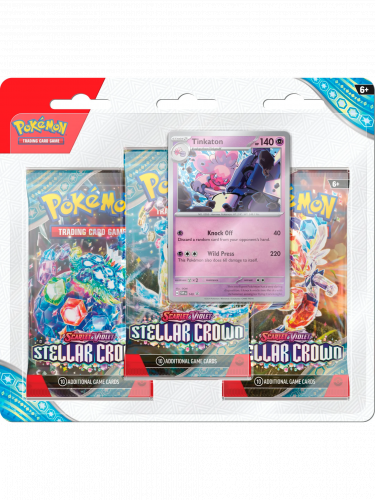 Gra karciana Pokémon TCG: Scarlet & Violet - Stellar Crown 3-Pack Blister booster (Tinkaton)