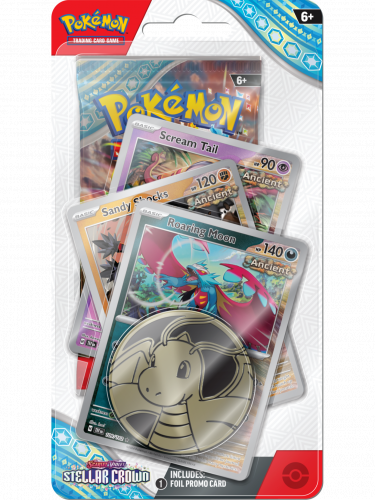 Gra karciana Pokémon TCG: Scarlet & Violet - Stellar Crown Premium Checklane Blister booster (Roaring Moon)