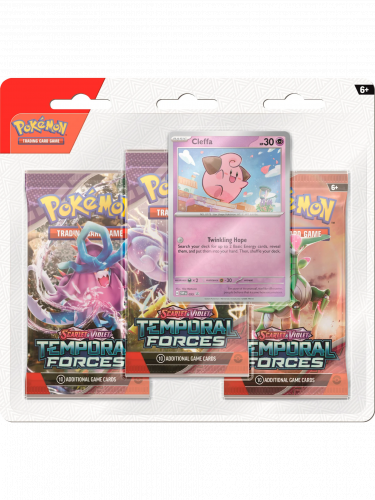 Gra karciana Pokémon TCG: Scarlet & Violet Temporal Forces - 3-Pack Blister booster (Cleffa)