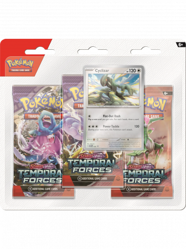 Gra karciana Pokémon TCG: Scarlet & Violet Temporal Forces - 3-Pack Blister booster (Cyclizar)