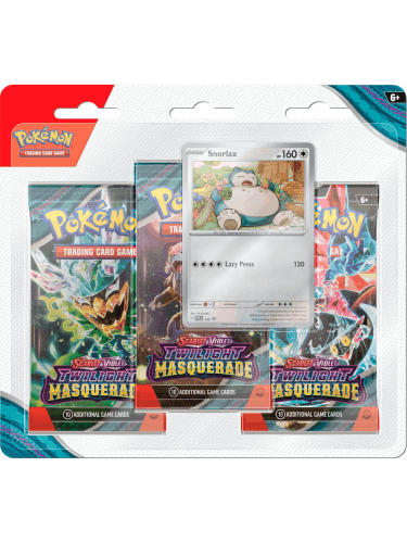 Gra karciana Pokémon TCG: Scarlet & Violet Twilight Masquerade - 3-Pack Blister booster (Snorlax)