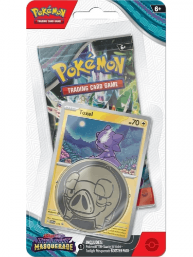Gra karciana Pokémon TCG: Scarlet & Violet Twilight Masquerade - Checklane Blister booster (Toxel)