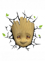 Lampka Marvel - Baby Groot Face 3D