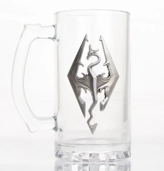 Szklany kubek Skyrim - Dragonborn - The Elder Scrolls