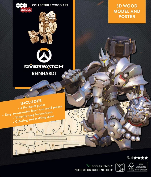 Zestaw Overwatch - Reinhardt (drewniany) - Wykonane z drewna