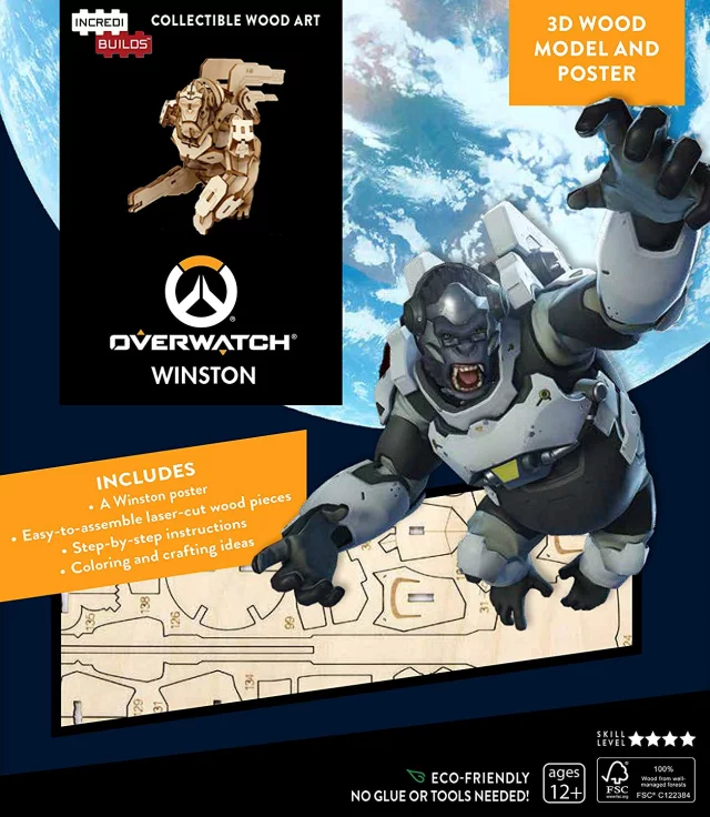 Zestaw Overwatch - Winston (drewniany) - Wykonane z drewna