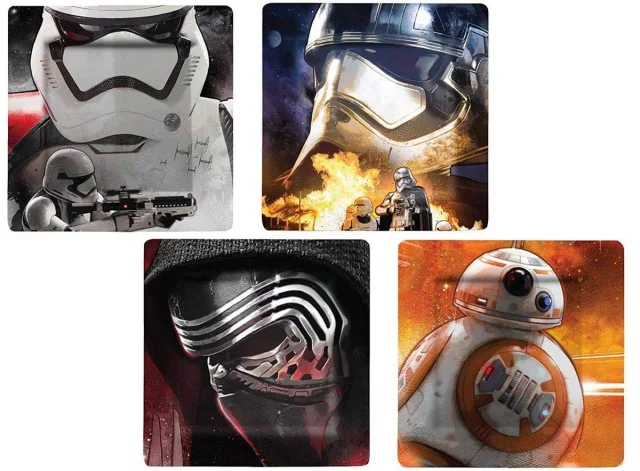 Talerze Gwiezdne wojny BB-8, Szturmowiec, Kylo Ren i płytki plazmowe (zestaw 4 sztuk)