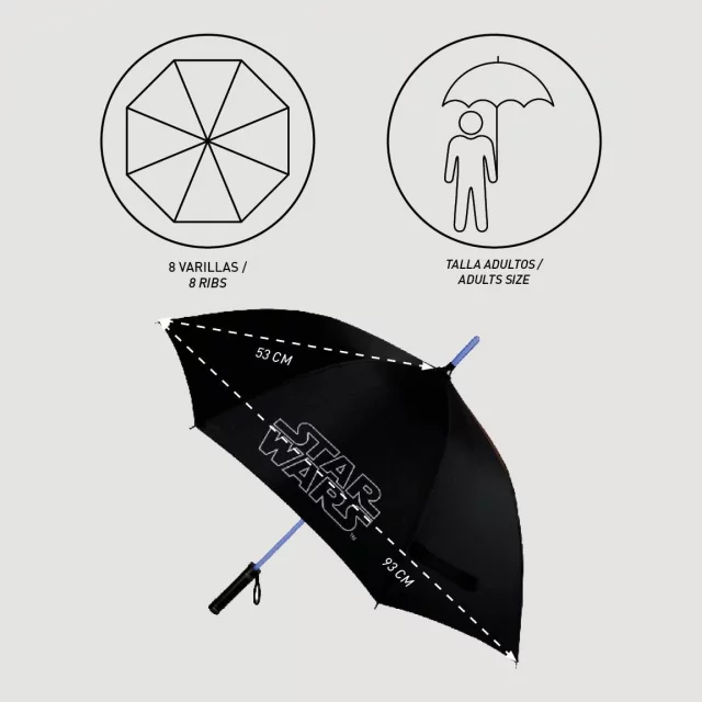 Parasol Star Wars - Logo (świecący)